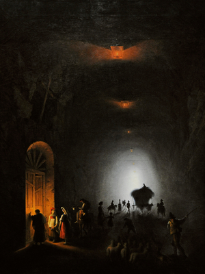 The Grotto at Posillipo, ca. 1847, by Friedrich Nerly (1807-1878).