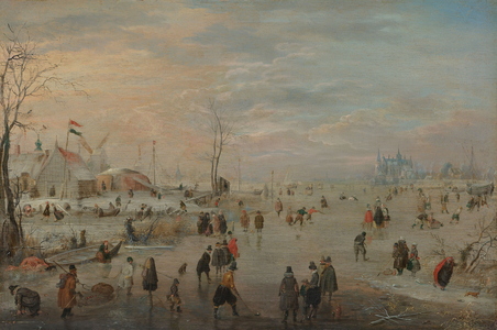 Enjoying the Ice, 1615 (oil on panel)