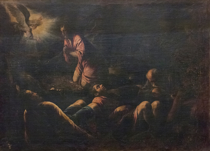 The agony in the garden, (oil on canvas)