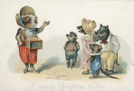 Christmas card (colour litho)