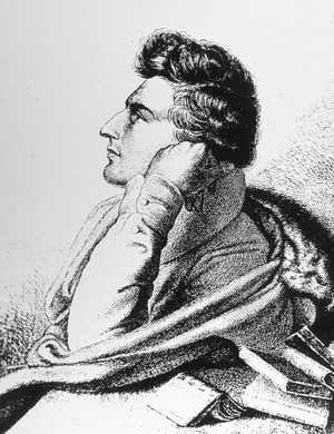 German poet Heinrich Heine (1797-1856), engraving