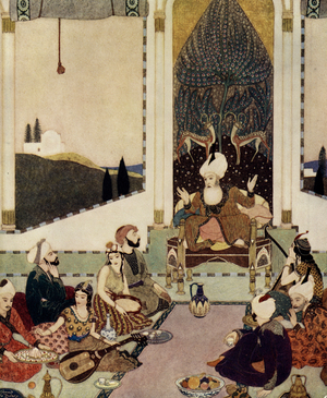 Sinbad the Sailor by Edmund Dulac, 1911 (screen print)