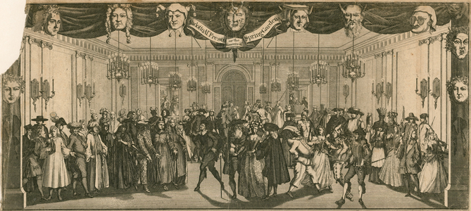 Ridotto Al'Fresco; or, the humours of Spring Gardenss (engraving)