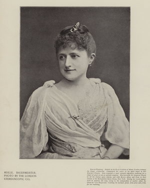 Mdlle Bauermeister (b/w photo)