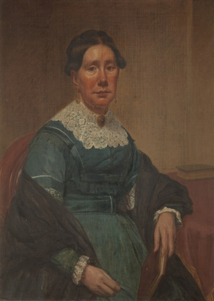Portrait of Mrs R. Rowe (oil on canvas)