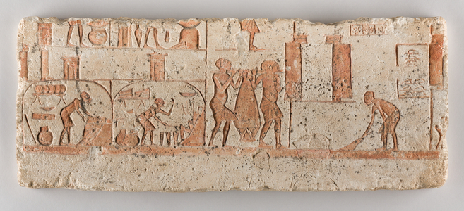 Kitchen Scene, c.1352-1336 BCE (limestone, pigment)