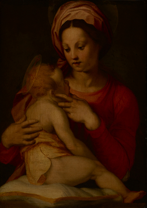 The Madonna and Child (oil on panel)