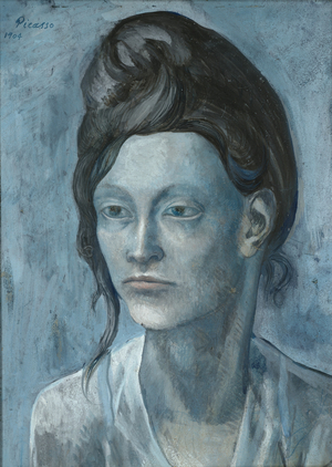 Woman with a Helmet of Hair, 1904 (gouache on tan wood pulp board)