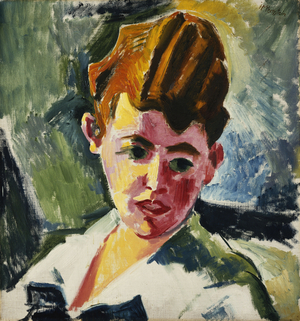 Portrait of a Young Man; Portrat eines Jungen Mannes, 1917 (oil on canvas)