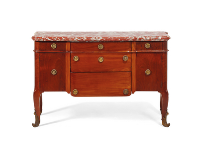 A mahogany commode, c. 1760