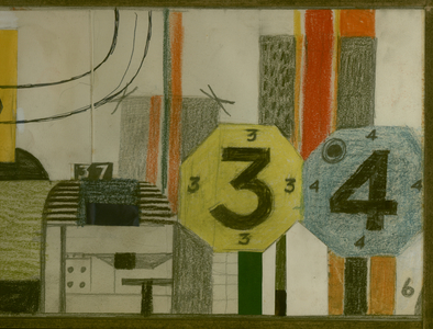 Royal Mail Mural Design, 1961 (pencil, ink & wax collage)