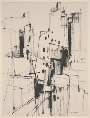 Uptown (pen & ink with wash on paper)