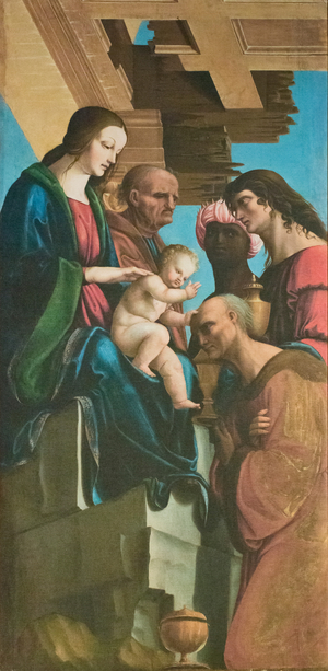 The entombment of Christ, 1508-10 circa, detail (tempera on panel)