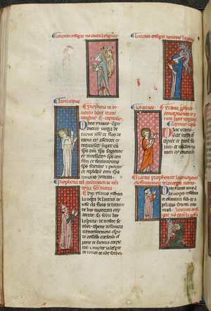 Illustrated page of manuscript of Poems in Provençal