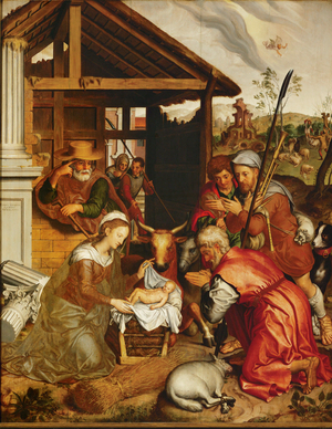 Adoration of the shepherds (painting on oakwood)