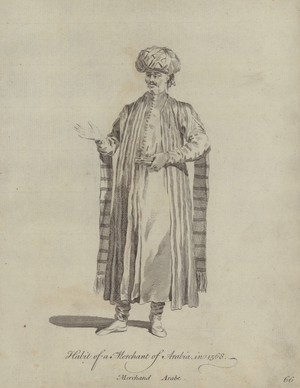 Habit of a Merchant of Arabia in 1568 (engraving)