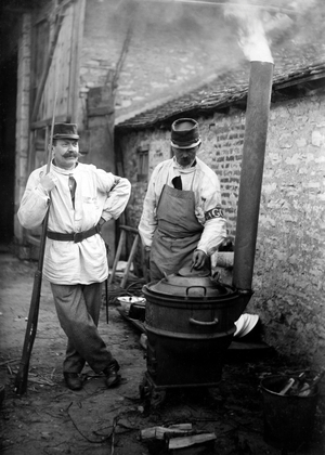 2 men in charge of surveillance of railways, France, ww1