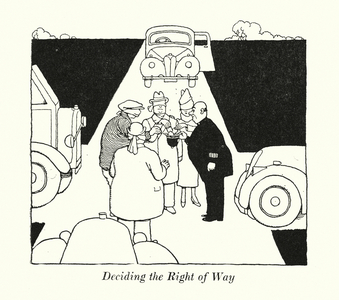 Deciding the Right of Way (litho)