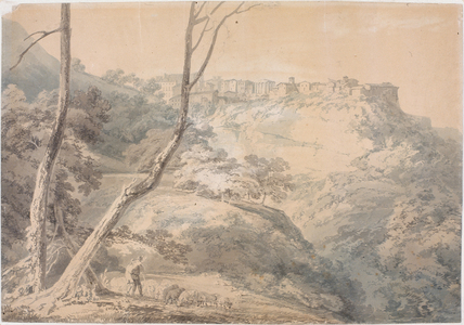Tivoli with the Temple of the Sibyl (pencil & watercolour on paper on board)