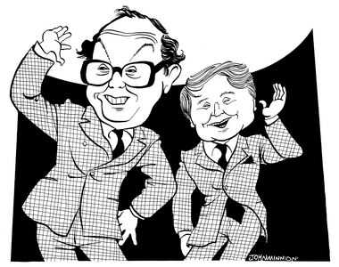 Morcambe and Wise - caricature by John Minnion