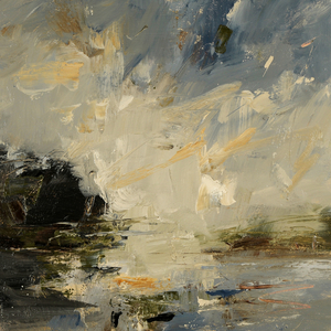 Dark coast, towards Skye (oil on canvas)