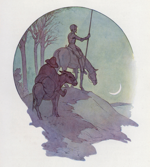 Illustration for Don Quixote (colour litho)