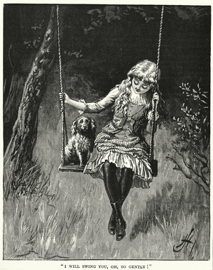 "I will swing you, oh, so gently!" (engraving)