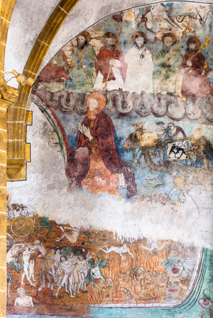 Fresco of the Last Judgment, Saint-Romain Church, Raron, Valais, Switzerland , 2013 (photo)