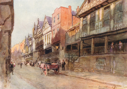Chester: Watergate Street (colour litho)