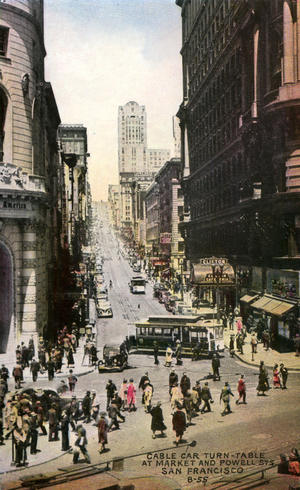 San Francisco Cable Car Turn-table at Market and
