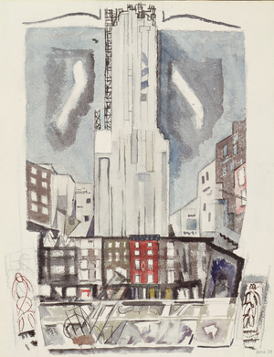 Midtown New York, 1928 (w/c)