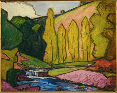 On the banks of the Creuse (painting on canvas)