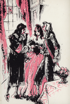 Illustration for Moll Flanders by Daniel Defoe (colour litho)