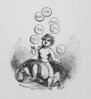 Juggling the years (engraving)