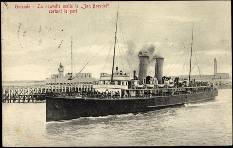 Ostend, Malle Jan Breydel leaving the port