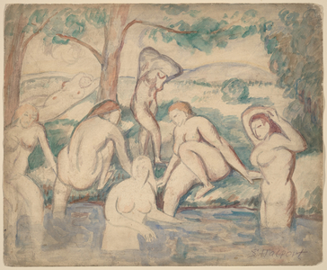 Bathers, c.1905 (watercolor and graphite on wove paper)