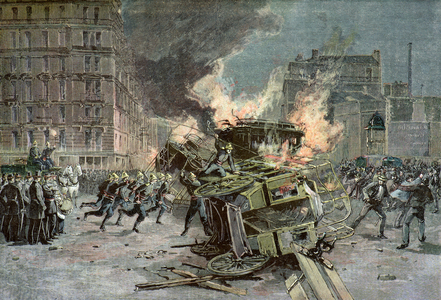 Student demonstration in Paris, 1893 (illustration)