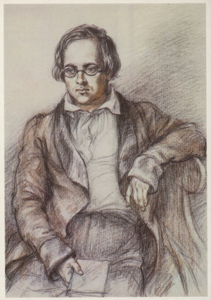 Anton Delvig, Russian poet (colour litho)