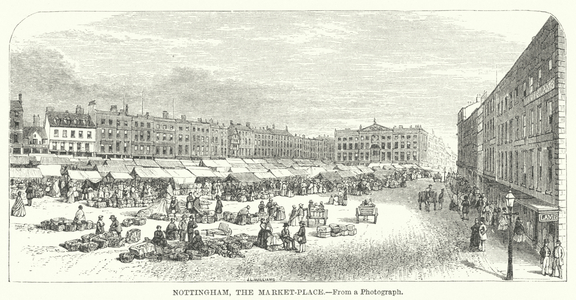 Nottingham, the Market-Place (engraving)