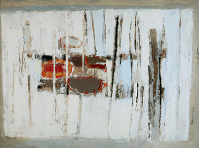 Gwavas Verticals, 1956 (oil on hardboard)