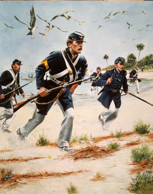 United States Marines, 1989 (oil on canvas)