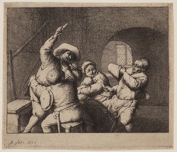 Knife Fight, 1653 (etching printed in black ink on laid paper)