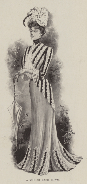 A Modish Race-Gown (litho)