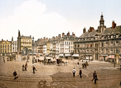 Place du Général de Gaulle, Lille, 1890-1900 (chromolitho)