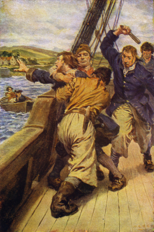 Illustration for Kidnapped (colour litho)