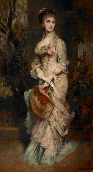 Portrait of Hanna Klinkosch (1849-1925), from 1890 Princess von Liechtenstein by marriage, 1875 (oil on canvas)