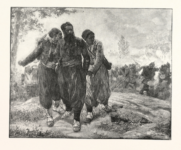 Franco-Prussian War: An Episode from the Battle of Woerth. After Painting by Georg Bleibtreu. Germany