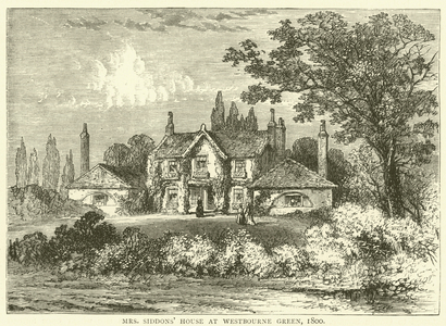Mrs Siddons' House at Westbourne Green, 1800 (engraving)