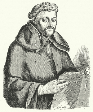Luis de Leon, Spanish lyrical poet (engraving)