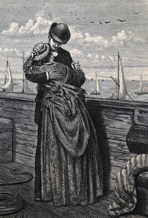 Brother and sister joined in grief after the death of a parent, 1872